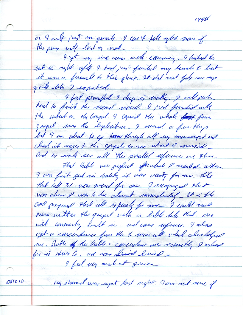 Dr John WorldPeace 2008 Prison Journal